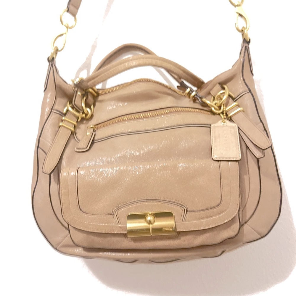 Coach Kristin Pinnacle Satchel 19343 Shimmery Leather Limited Edition